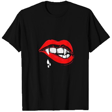 Discover Vampire Mouth Teeth lips Halloween Art Design T-Shirts