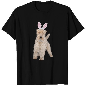 Discover Wire Fox Terrier Wearing Easter Bunny Ears Dog T-Shirts