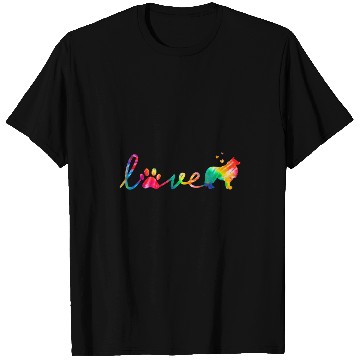 Discover Love Border Collie Tie Dye Paw Mom Dad T-Shirts