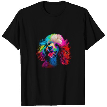 Discover Rainbow Poodle Designer T-Shirts