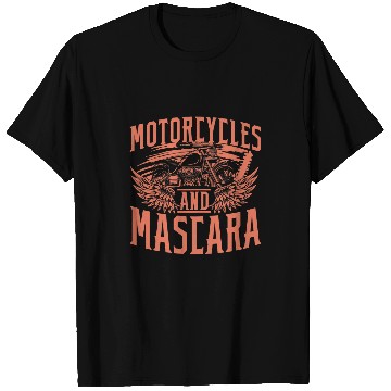 Discover Womens Motorcycles And Mascara Biking Biker T-Shirts