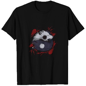 Discover Ying Yang wolfs Japanese wolfs Art Theme Grunge Style T-Shirts