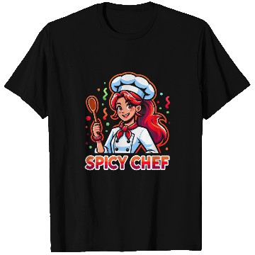 Discover Spicy Chef Redhead Funny Graphic Tees T-Shirts