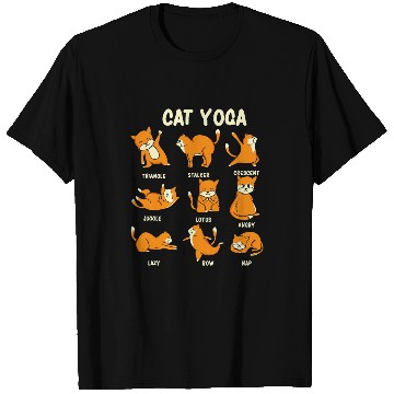 Discover Yoga cats gymnastics kittens T-Shirts