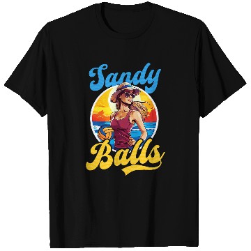 Discover Sandy Balls Design Beach Volleyball T-Shirts
