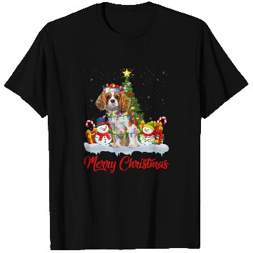 Discover xmass Lighting Cavalier King Charles Spaniel Dog Christmas 4 T-Shirts