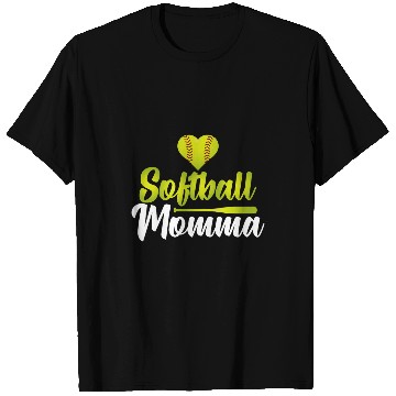 Discover Womens Softball Momma Mothers Day For Supportive Moms T-Shirts