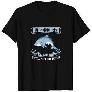 Discover nurses Shark Makes Me Happy Biologist Ichthyologist Expert T-Shirts