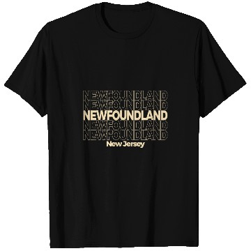 Discover vintages Newfoundland New Jersey Repeating Text T-Shirts