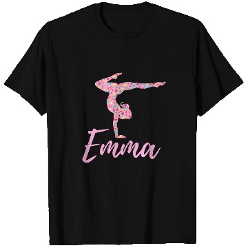 Discover Personalized Gymnastics Emma Name Gymnast Girls T-Shirts