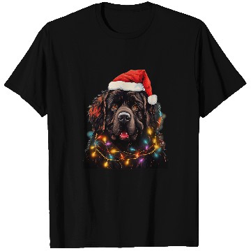 Discover xmass Newfoundland Dog Tangled Christmas Lights 2 T-Shirts