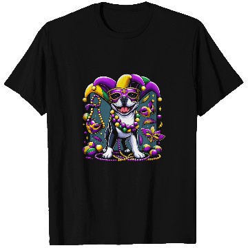 Discover Mardi Gras Boston Terrier Dog T-Shirts