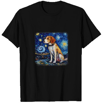 Discover Van gogh Beagle in starry night T-Shirts