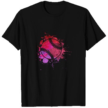 Discover Softball Baseball Paint Splatter uniques Colorful for Teens T-Shirts