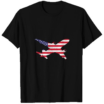 Discover American Flag Airplane Stars And Stripes Student Pilots T-Shirts