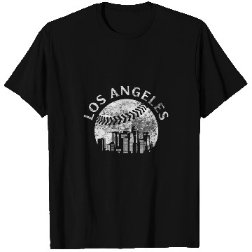 Discover vintages Los Angeles Skyline Baseball T-Shirts