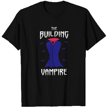Discover The Building Vampire Halloween Construction Worker T-Shirts