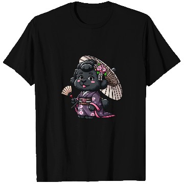 Discover Newfoundland Dog Kimono Funny Geisha T-Shirts