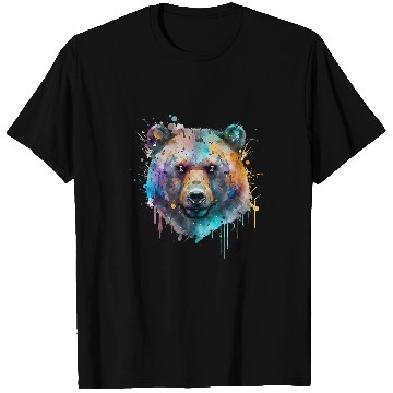 Discover Mobile phone case colourful bear brown bear watercolour painting T-Shirts
