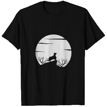 Discover Welsh Springer Spaniel Shadow in Moon for Halloween T-Shirts