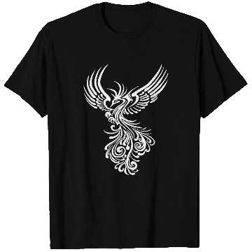 Discover Rising From The Ashes White Artistic Phoenix Illustration T-Shirts