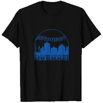 Discover vintages Durham NC Cityscape Baseball T-Shirts