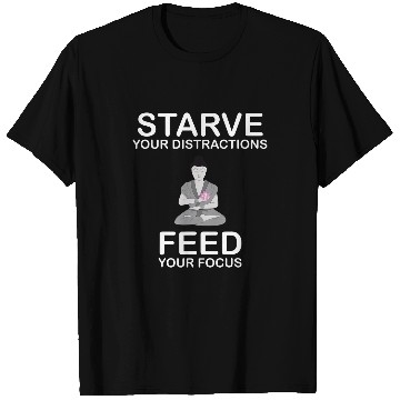 Discover Yoga starve your distractions feed your mind 2 T-Shirts