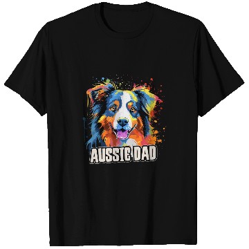 Discover Mens Australian Shepherd Aussie Dad Dog T-Shirts