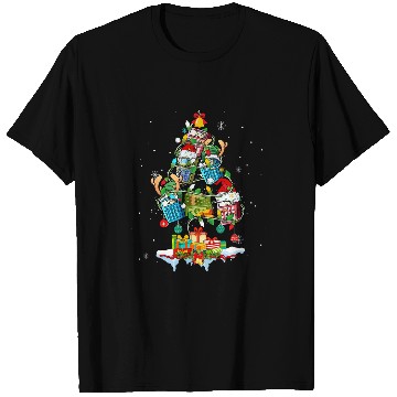 Discover Santa Reindeer Elf Calculators Accountant Tools As xmass Tree T-Shirts