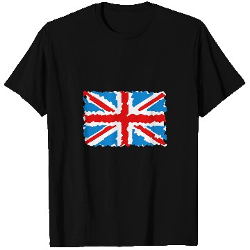 Discover Union Jack UK flag sketch art T-Shirts
