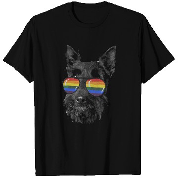 Discover Dog Scottish Terrier Pride Month scottish terrier Rainbow Flag T-Shirts