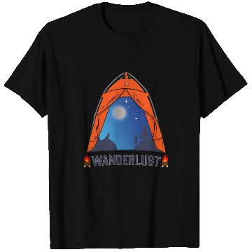Discover Wanderlust For Tent Camping Buddies Explore Funny Camping T-Shirts