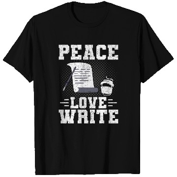 Discover Peace Love Write Writer Author Writing T-Shirts