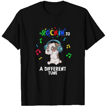 Discover Rockin to a Different Tune Autism Warrior 21 T-Shirts