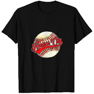 Discover vintages Kansas Cityscape Funny Baseball Lover Player T-Shirts
