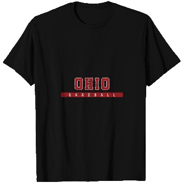 Discover Ohio Baseball Red vintages Text T-Shirts