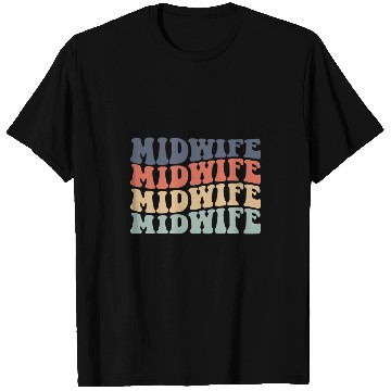 Discover Retro Trendy Midwife Doula Birthing Midwifery T-Shirts