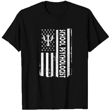 Discover American School Psychologist Student Support USA T-Shirts