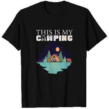 Discover this is my camping rv van camping saying happy camper bear T-Shirts