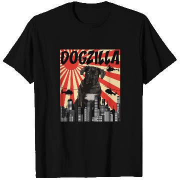Discover Retro Dogzilla Japanese Dog Italian Course T-Shirts