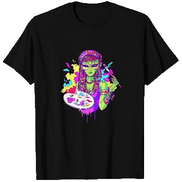 Discover Trippy Alien Hippie Hippie Artist T-Shirts