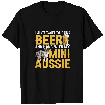 Discover Mini Aussie Beer Miniature Australian Shepherd 1 T-Shirts