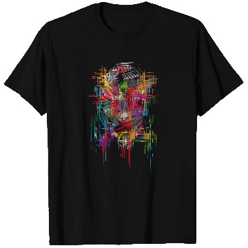 Discover Mecha Head Science Fiction Robot Graphic Art T-Shirts