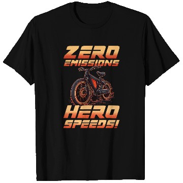 Discover Zero Emission Hero Speeds EBike Electric Cycling T-Shirts