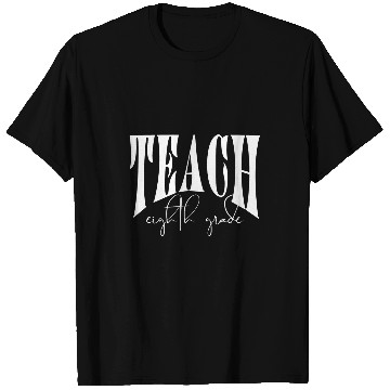 Discover Minimalist Retro TEACH Eighth Grade Growth Mindset T-Shirts