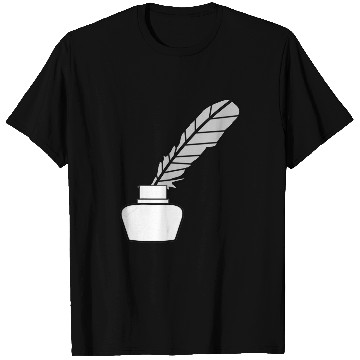 Discover Quill Feather Author Writer 2 T-Shirts