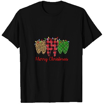 Discover three th merry xmass christmas buffalo leopard plaid cool T-Shirts