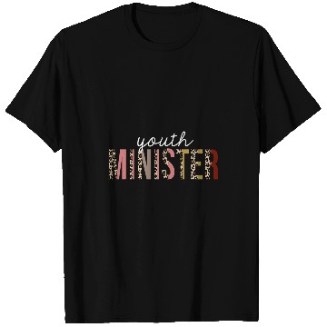 Discover Youth Minister Leopard Print Funny Appreciation T-Shirts