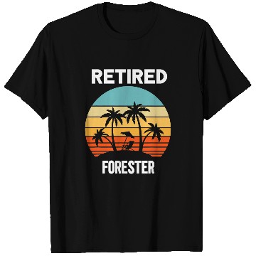 Discover Retired Forester retirement beach palm tree T-Shirts