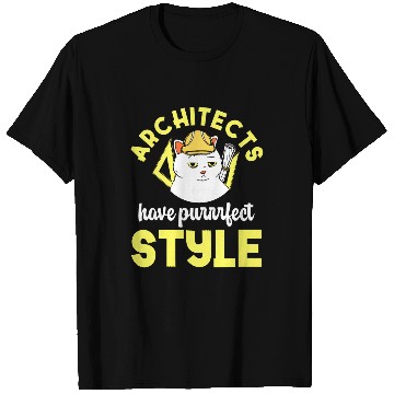 Discover Architect Cat Lover Architecture Engineer Kawaii Art T-Shirts